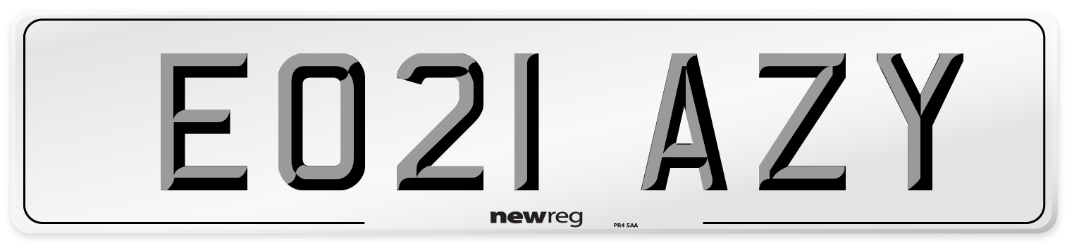 EO21 AZY Number Plate from New Reg
